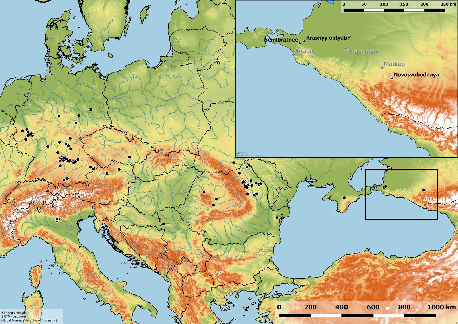 UFG-FAU-Maßnahmen (seit 2013) und Lage des Projektgebietes im Detail.