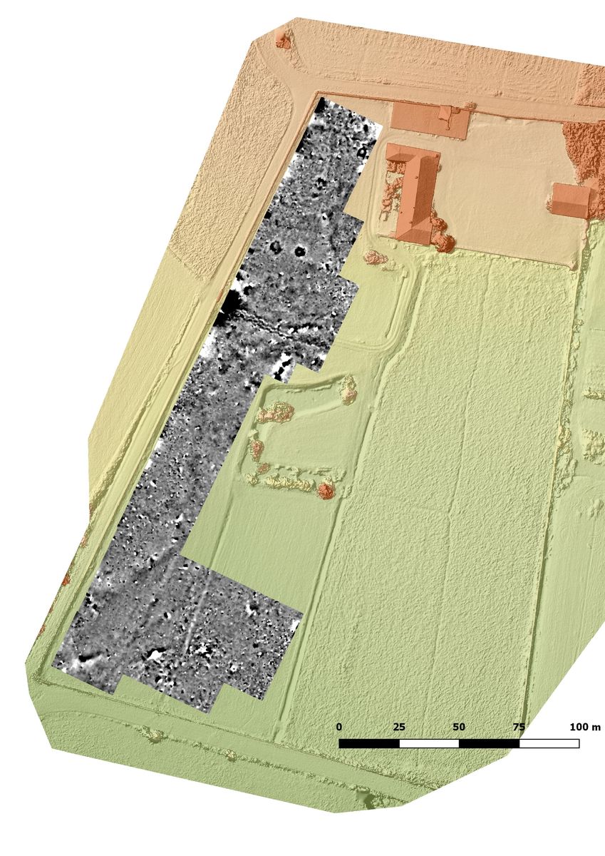 Castiglione. Geomagnetik auf hochgenauem UAV-erzeugten Geländemodell.