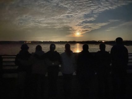 Mondaufgang über dem Federsee.