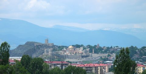 Unser Quartier in Südwestgeorgien: Achalziche. Hier ein Blick auf die Zitadelle.