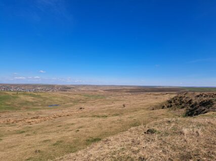 Auf der Fahrt 6: Die typische wellige Landschaft des Moldawischen Plateaus.