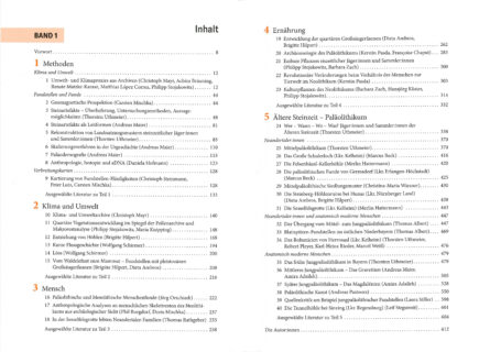 Steinzeit in Bayern - Inhaltsverzeichnis Band 1