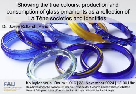 Zum Artikel "Das Archäologische Kolloquium: Showing the true colours: production and consumption of glass ornaments as a reflection of La Tène societies and identities."